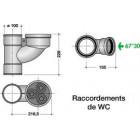 Image du produit : Culotte universelle orientable pour 1 WC diamètre Ø 100mm Nicoll | BTUNI2