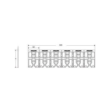 Jeu de 6 cales epais.3mm belriv tradi - hauteur 80mm couleur Noir Nicoll | CAL63BELRIV