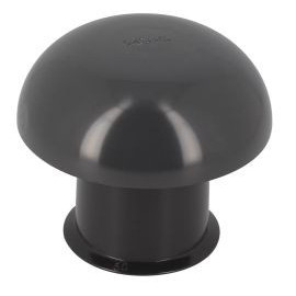 Chapeau de ventilation simple avec moustiquaire diamètre Ø 50mm x 108mm couleur Gris anthracite Nicoll | CC5M