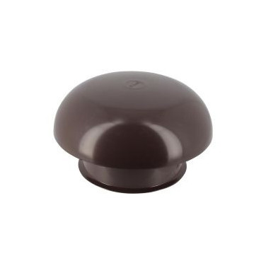 Chapeau de ventilation simple avec moustiquaire diamètre Ø 125mm x 204mm couleur Marron Nicoll | CCT12M