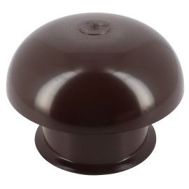 Chapeau de ventilation simple avec moustiquaire diamètre Ø 80mm x 138mm couleur Marron Nicoll | CCT8M