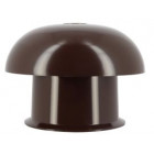 Image du produit : Chapeau de ventilation simple avec moustiquaire diamètre Ø 80mm x 138mm couleur Marron Nicoll | CCT8M