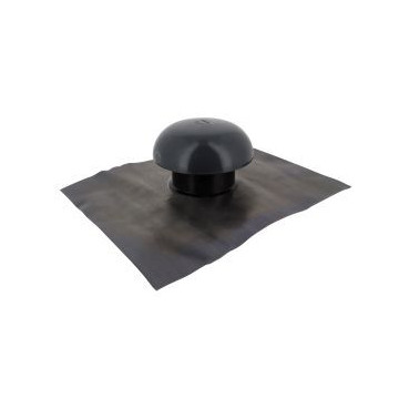 Chapeau de ventilation avec collerette d'étenchéité sans moustiquaire diamètre Ø 100mm - largeur 165mm - longueur 400mm couleur Gris anthracite Nicoll | CD10