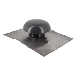 Chapeau de ventilation avec collerette d'étenchéité sans moustiquaire diamètre Ø 110mm - largeur 204mm - longueur 450mm couleur Gris anthracite Nicoll | CD11