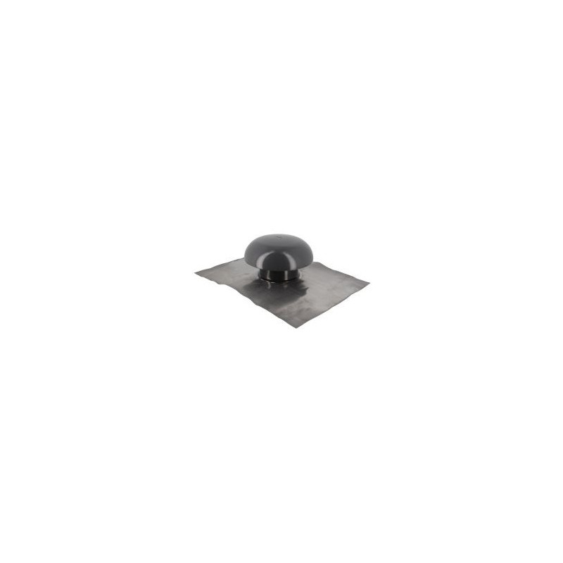 Chapeau de ventilation avec collerette d'étenchéité sans moustiquaire diamètre Ø 110mm - largeur 204mm - longueur 450mm couleur Gris anthracite Nicoll | CD11