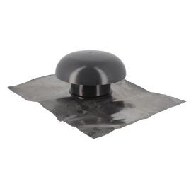 Chapeau de ventilation avec collerette d'étenchéité avec moustiquaire diamètre Ø 110mm - largeur 204mm - longueur 450mm couleur Gris anthracite Nicoll | CD11M