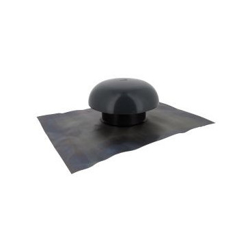 Chapeau de ventilation avec collerette d'étenchéité sans moustiquaire diamètre Ø 125mm - largeur 204mm - longueur 450mm couleur Gris anthracite Nicoll | CD12