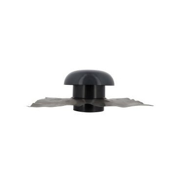 Chapeau de ventilation avec collerette d'étenchéité sans moustiquaire diamètre Ø 160mm - largeur 257mm - longueur 500mm couleur Gris anthracite Nicoll | CD16