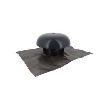 Chapeau de ventilation avec collerette d'étenchéité avec moustiquaire diamètre Ø 160mm - largeur 257mm - longueur 500mm couleur Gris anthracite Nicoll | CD16M