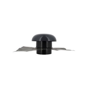 Chapeau de ventilation avec collerette d'étenchéité avec moustiquaire diamètre Ø 160mm - largeur 257mm - longueur 500mm couleur Gris anthracite Nicoll | CD16M