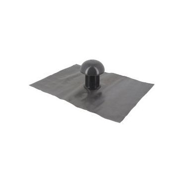 Chapeau de ventilation avec collerette d'étenchéité sans moustiquaire diamètre Ø 40mm - largeur 80mm - longueur 350mm couleur Gris anthracite Nicoll | CD4