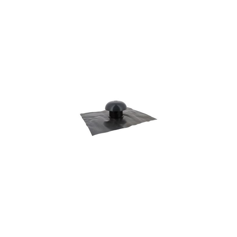 Chapeau de ventilation avec collerette d'étenchéité sans moustiquaire diamètre Ø 80mm - largeur 139mm - longueur 400mm couleur Gris anthracite Nicoll | CD8