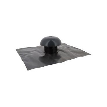 Chapeau de ventilation avec collerette d'étenchéité sans moustiquaire diamètre Ø 80mm - largeur 139mm - longueur 400mm couleur Gris anthracite Nicoll | CD8