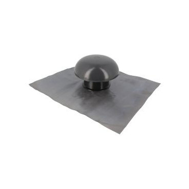 Chapeau de ventilation avec collerette d'étenchéité avec moustiquaire diamètre Ø 90mm - largeur 165mm - longueur 400mm couleur Gris anthracite Nicoll | CD9M