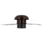 Image du produit : Chapeau de ventilation avec collerette d'étenchéité sans moustiquaire diamètre Ø 125mm - largeur 204mm - longueur 450mm couleur Marron Nicoll | CDT12