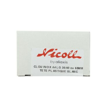 Boîte de 100 clous inox pour fixation bandeau couleur Blanc Nicoll | CI40B