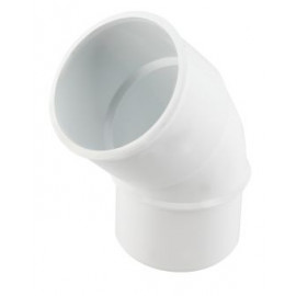 Coude pour tube de descente cylindrique Ø 50 diamètre Ø 50mm couleur Blanc Nicoll | CJ4GTB