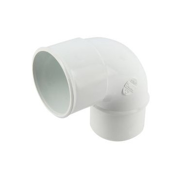 Coude pour tube de descente cylindrique Ø 50 diamètre Ø 50mm couleur Blanc Nicoll | CJ8GTB