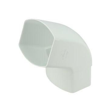 Coude pour tube de descente ovoïde 105x76 diamètre Ø 105mm x 76mm couleur Blanc Nicoll | CM6GTB