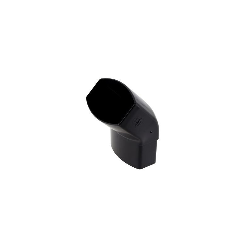 Coude pour tube de descente ovoïde 90x56 diamètre Ø 90mm x 56mm couleur Noir Nicoll | CN4GTN