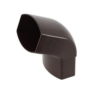 Coude pour tube de descente ovoïde 90x56 diamètre Ø 90mm x 56mm couleur Marron Nicoll | CN6GTM