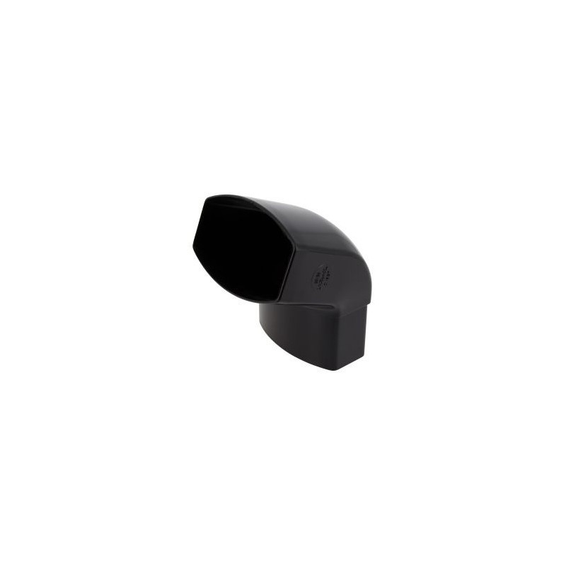 Coude pour tube de descente ovoïde 90x56 diamètre Ø 90mm x 56mm couleur Noir Nicoll | CN6GTN