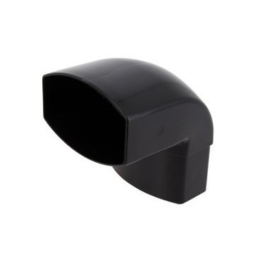 Coude pour tube de descente ovoïde 90x56 diamètre Ø 90mm x 56mm couleur Noir Nicoll | CN8GTN