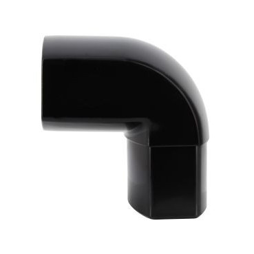 Coude pour tube de descente ovoïde 90x56 diamètre Ø 90mm x 56mm couleur Noir Nicoll | CN8GTN