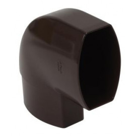 Coude de changement d'orientation pour tube de descente ovoïde 90x56 diamètre Ø 90mm x 56mm couleur Marron Nicoll | CN9GTM