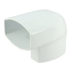 Coude pour renvoi sur pignon pour tube de descente ovoïde 90x56 diamètre Ø 90mm x 56mm couleur Blanc Nicoll | CNP9GTB