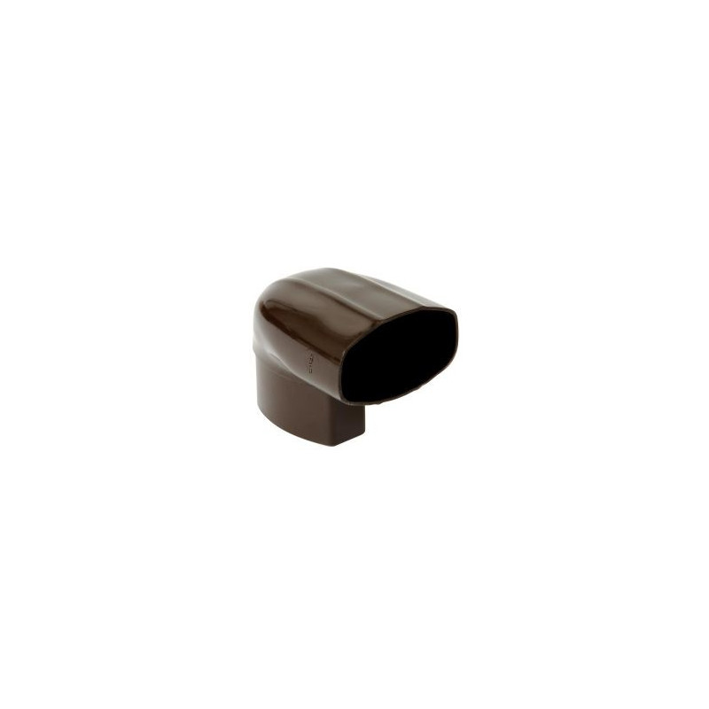 Coude pour renvoi sur pignon pour tube de descente ovoïde 90x56 diamètre Ø 90mm x 56mm couleur Marron Nicoll | CNP9GTM