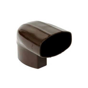 Coude pour renvoi sur pignon pour tube de descente ovoïde 90x56 diamètre Ø 90mm x 56mm couleur Marron Nicoll | CNP9GTM