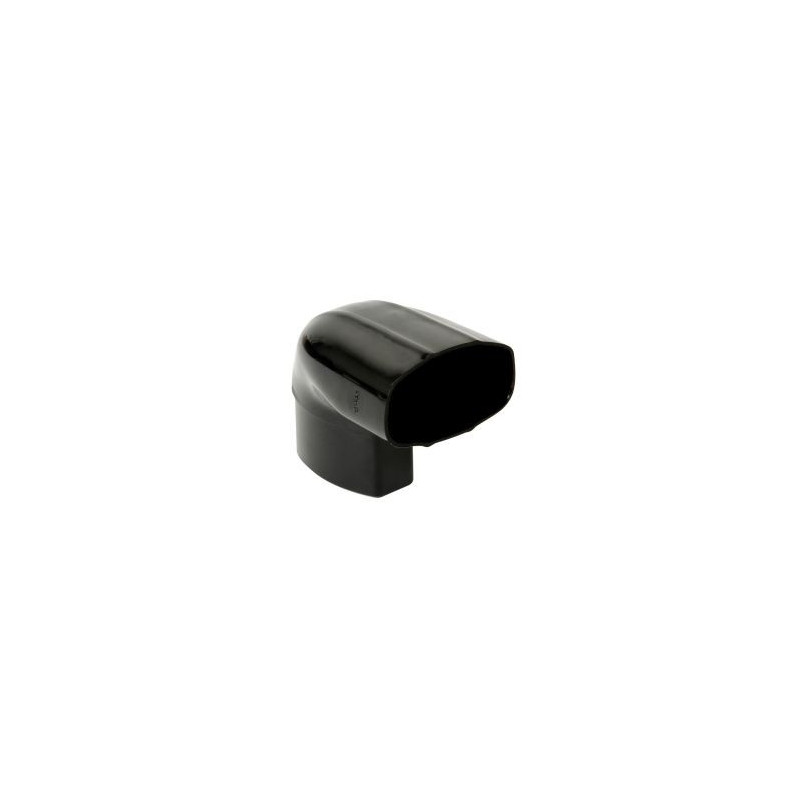 Coude pour renvoi sur pignon pour tube de descente ovoïde 90x56 diamètre Ø 90mm x 56mm couleur Noir Nicoll | CNP9GTN