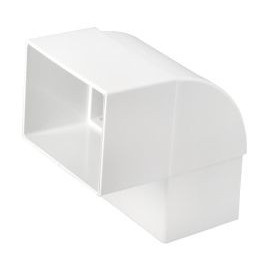 Coude pour tube de descente rectangulaire diamètre Ø 73mm x 100mm couleur Blanc Nicoll | CQ8GTB