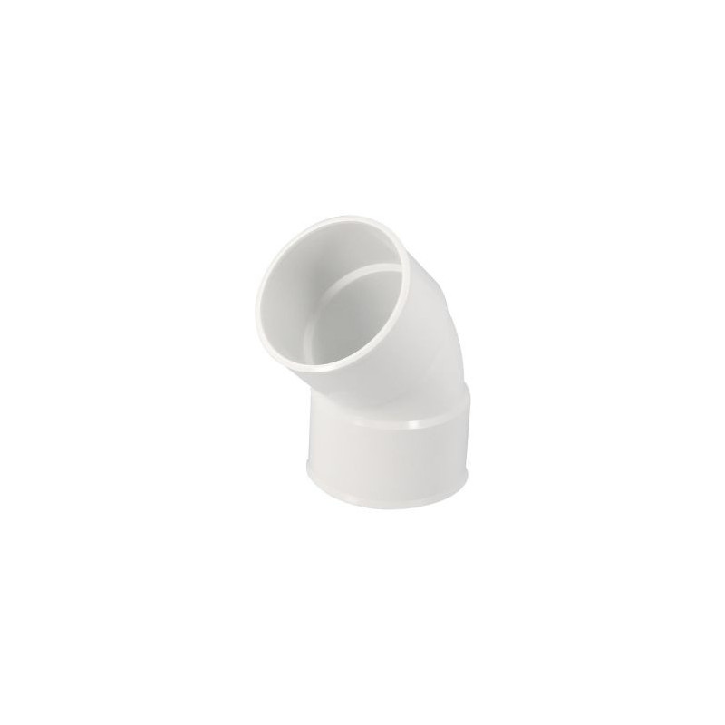 Coude pour tube de descente cylindrique Ø 80 diamètre Ø 80mm couleur Blanc Nicoll | CR44GTB