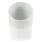 Image du produit : Coude pour tube de descente cylindrique esthétique Ø 80 diamètre Ø 80mm couleur Blanc Nicoll | CR4GT1B