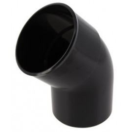 Coude pour tube de descente cylindrique Ø 80 diamètre Ø 80mm couleur Noir Nicoll | CR4GTN