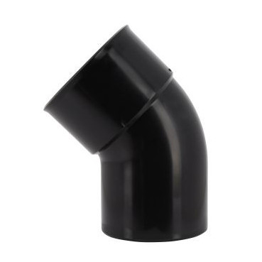 Coude pour tube de descente cylindrique Ø 80 diamètre Ø 80mm couleur Noir Nicoll | CR4GTN