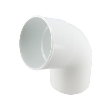 Coude pour tube de descente cylindrique Ø 80 diamètre Ø 80mm couleur Blanc Nicoll | CR6GTB