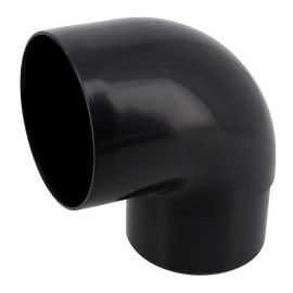 Coude pour tube de descente cylindrique esthétique Ø 80 diamètre Ø 80mm couleur Noir Nicoll | CR8GT1N