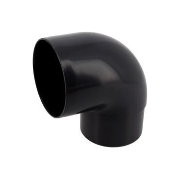 Coude pour tube de descente cylindrique esthétique Ø 80 diamètre Ø 80mm couleur Noir Nicoll | CR8GT1N