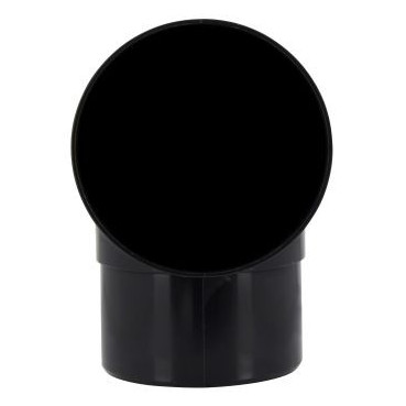 Coude pour tube de descente cylindrique esthétique Ø 80 diamètre Ø 80mm couleur Noir Nicoll | CR8GT1N