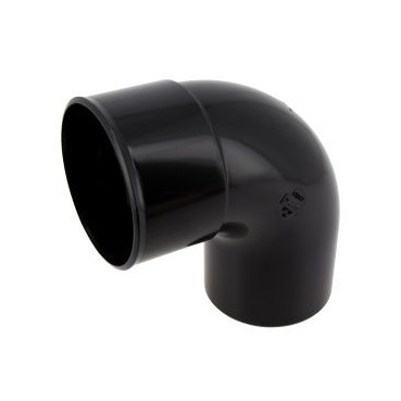 Coude pour tube de descente cylindrique Ø 80 diamètre Ø 80mm couleur Noir Nicoll | CR8GTN