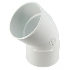 Coude pour tube de descente cylindrique Ø 100 diamètre Ø 100mm couleur Blanc Nicoll | CT44GTB