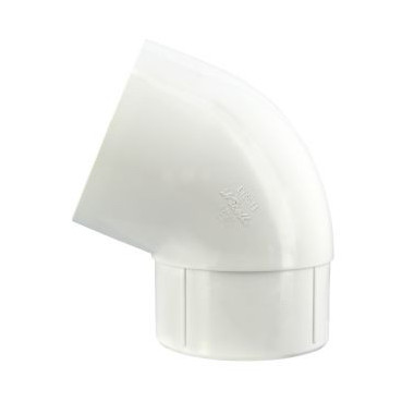 Coude pour tube de descente cylindrique esthétique Ø 100 diamètre Ø 100mm couleur Blanc Nicoll | CT6GT1B