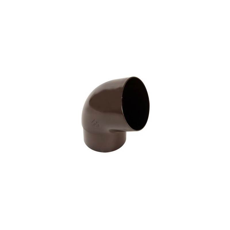 Coude pour tube de descente cylindrique esthétique Ø 100 diamètre Ø 100mm couleur Marron Nicoll | CT6GT1M