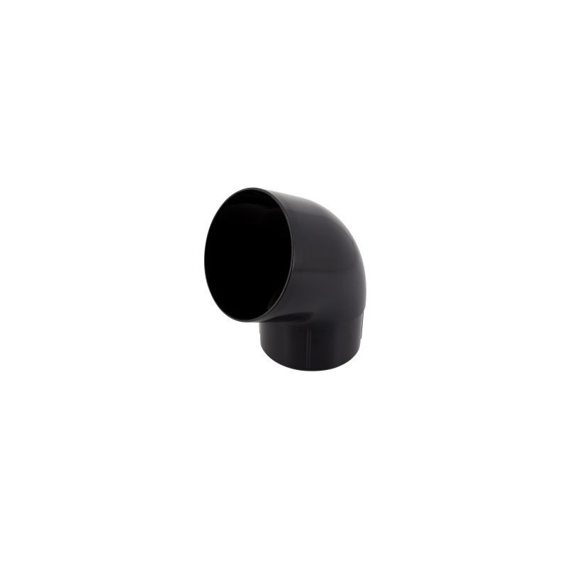 Coude pour tube de descente cylindrique esthétique Ø 100 diamètre Ø 100mm couleur Noir Nicoll | CT6GT1N