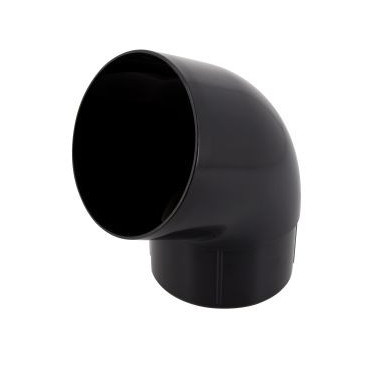 Coude pour tube de descente cylindrique esthétique Ø 100 diamètre Ø 100mm couleur Noir Nicoll | CT6GT1N