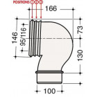 Image du produit : Pipe à sortie verticale pour WC diamètre Ø 95mm x 116mm x 100mm Nicoll | CWP33