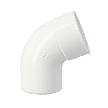 Coude pour tube de descente cylindrique Ø 125 diamètre Ø 125mm couleur Blanc Nicoll | CX6GTB